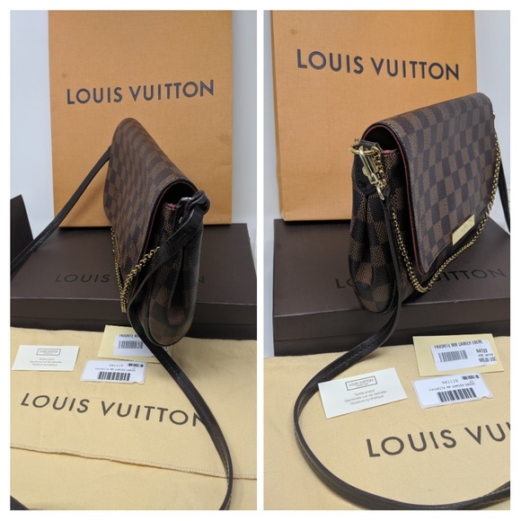 Louis Vuitton LV Brown Bag Favorite MM Damier Auth - Picture 6 of 8